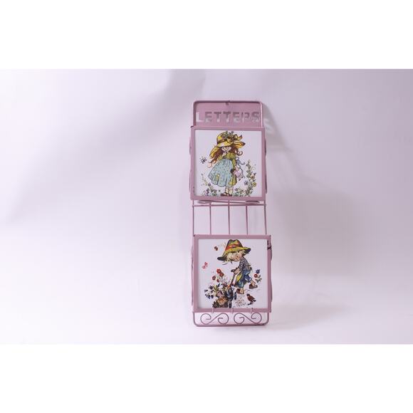 Letters, 1970s, Pink, Male Holder, Country Kids, Metal Wall Hanging, Wall Decor, - Picture 1 of 4